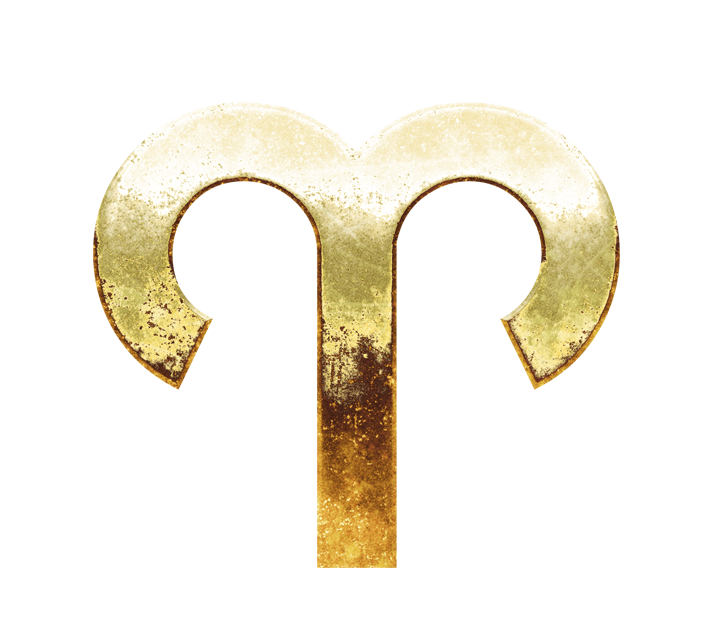 Aries png, golden Aries sign png, gold Aries sign PNG, gold Aries PNG transparent images download